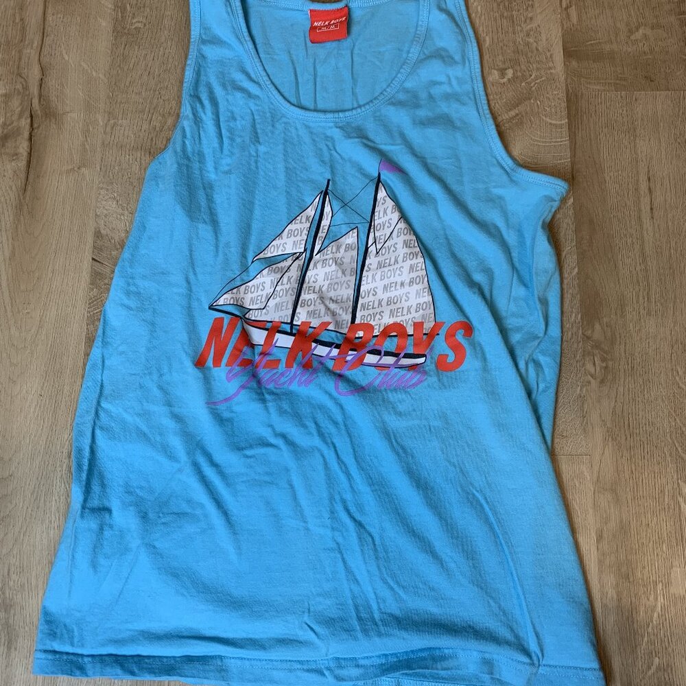 Nelk Boys Shirt Adult Men's Medium Yacht Club Graphic Tank Top Full Send Merch